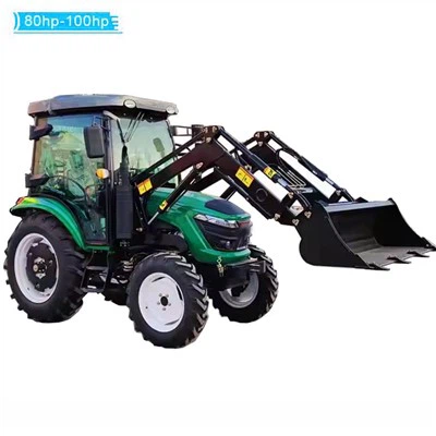 Framhliðarhleðsla á dráttarvél